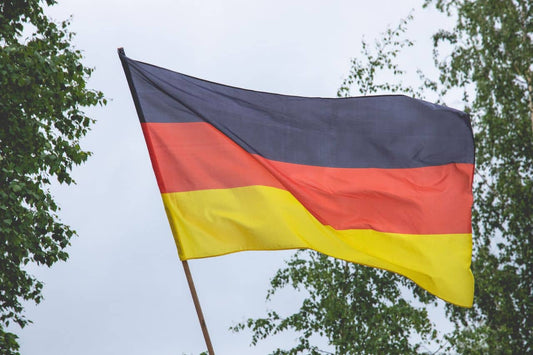 Bandiera della Germania che sventola