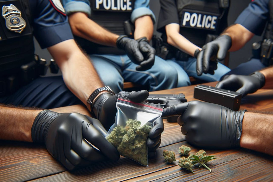 La polizia ha confiscato un sacchetto di cannabis