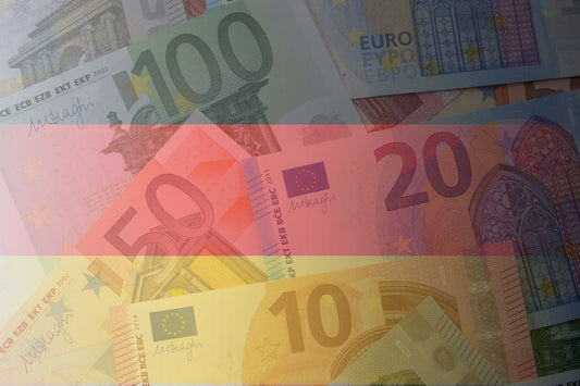 Bandiera e valuta tedesca