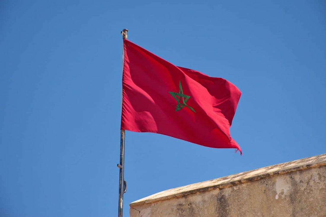 Bandiera del Marocco che sventola