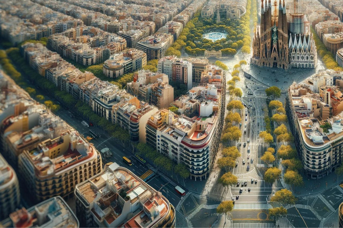 Vista aerea di Barcellona Spagna