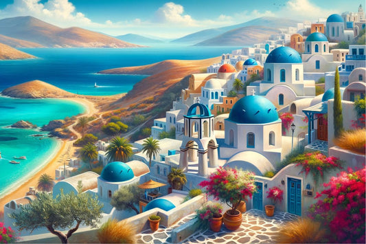 Un quadro del paesaggio in Grecia