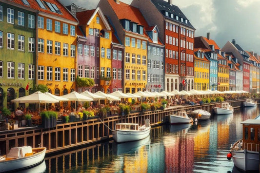 Il colorato canale della città danese