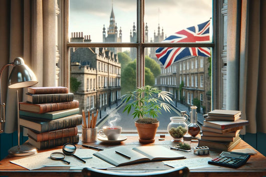 Sventola la bandiera del Regno Unito fuori dalla finestra