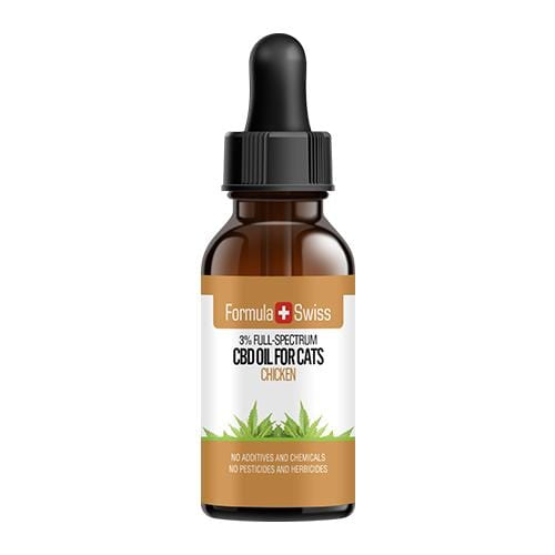 Olio di CBD di gatti in olio MCT con aroma di pollo