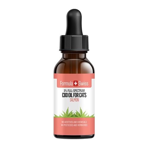 Olio di CBD di gatti in olio MCT con aroma di salmone