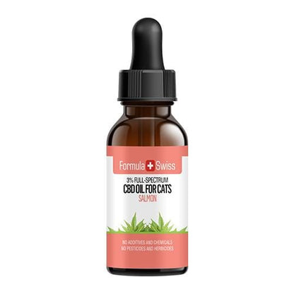 Olio di CBD di gatti in olio MCT con aroma di salmone