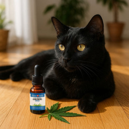 Olio di CBD per gatti semi di canapa