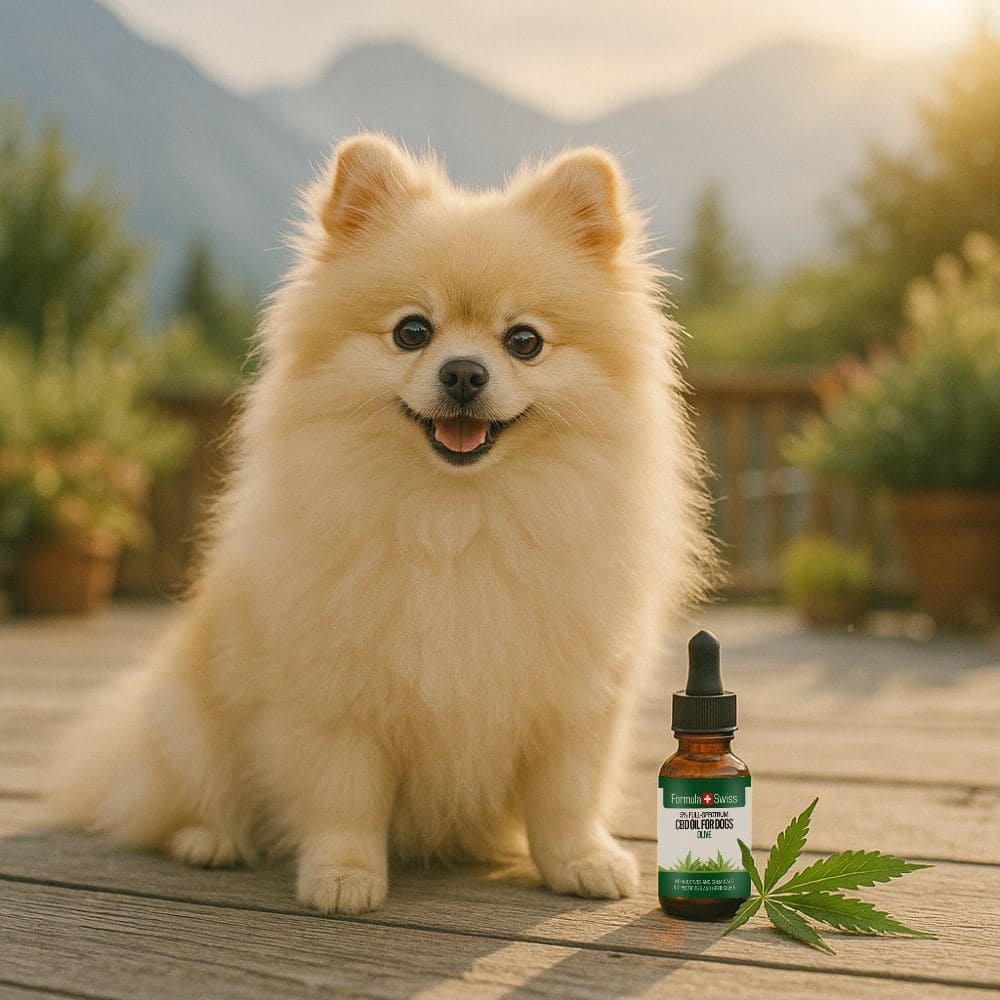 Olio CBD per cani oliva