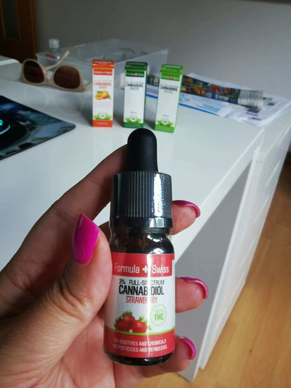 Olio di CBD biologico svizzero in olio di fragola